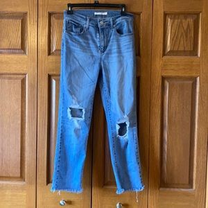 Levi 724 High Rise Straight Crop Jeans